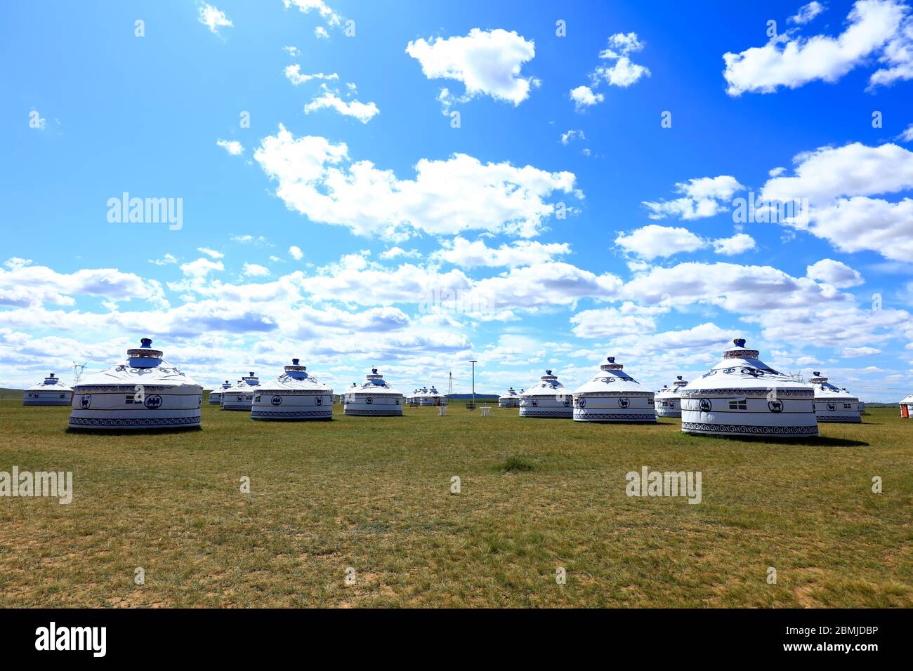 Mongolian yurt on the grassland Stock Photo - Alamy