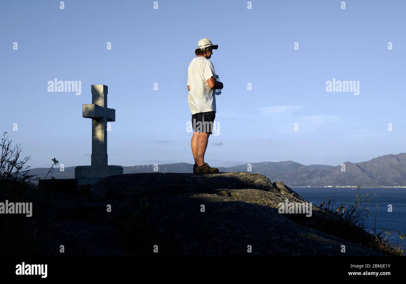 Cabo de Finisterre (fin del Camino de Santiago). La Coruña. Galicia ...