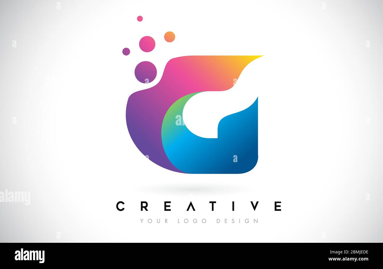 Dots Letter G Logo. G Letter Icon Design Vector with Dots. Vector ...