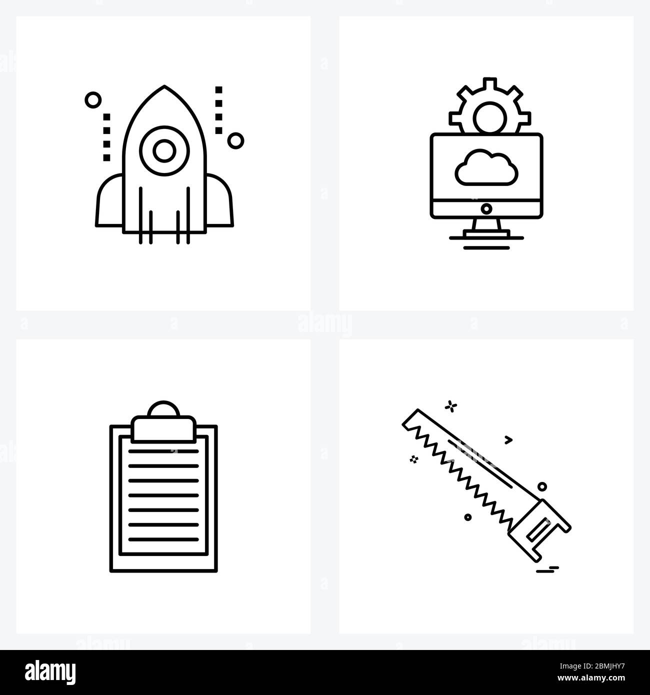 4 Universal Icons Pixel Perfect Symbols of speed, notepad, interface