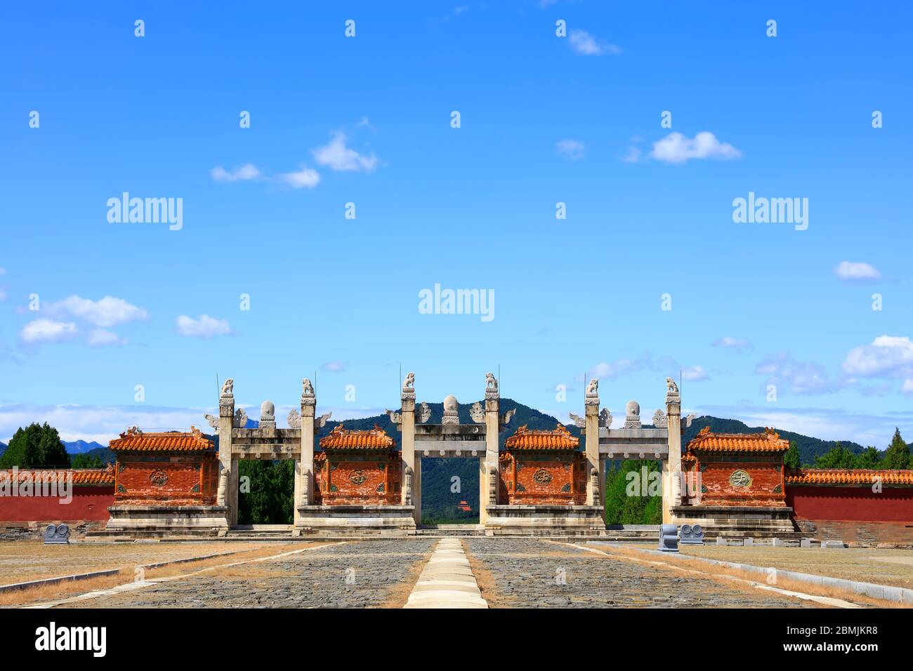 Ancient Chinese architecture stone arch Stock Photo