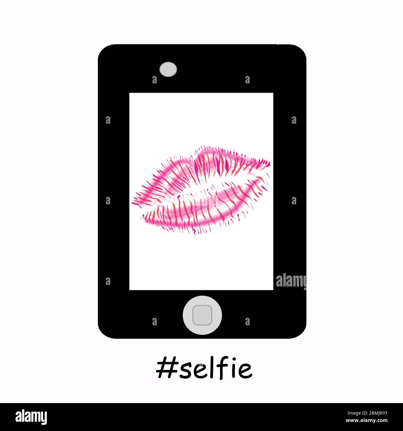 Selfie icon design lips vector Stock Vector