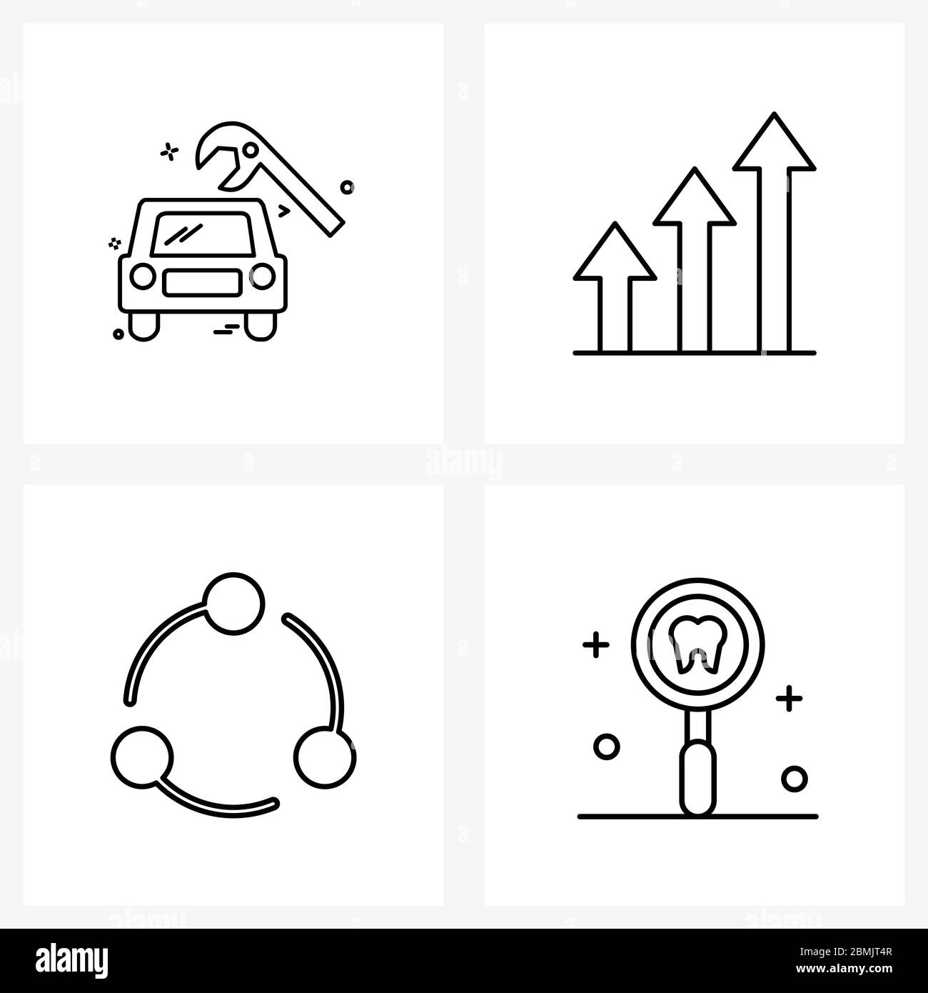 Modern Vector Line Illustration Of 4 Simple Line Icons Of Car Exchange Car Workshop Chart Share Vector Illustration Stock Vector Image Art Alamy