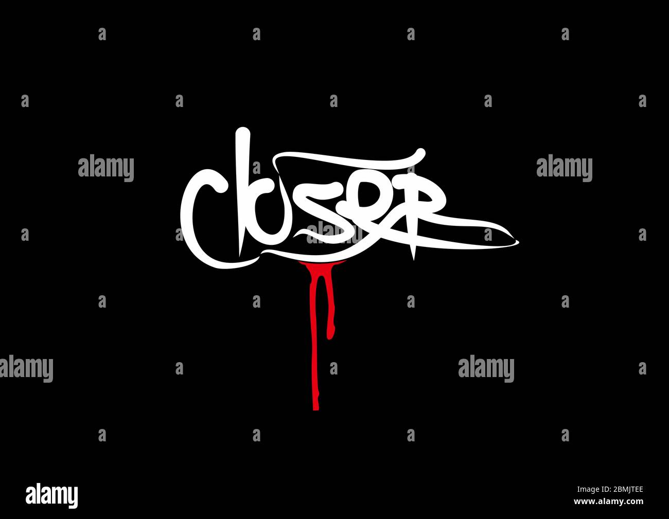 Closer lettering text. Modern calligraphy style vector illustration ...