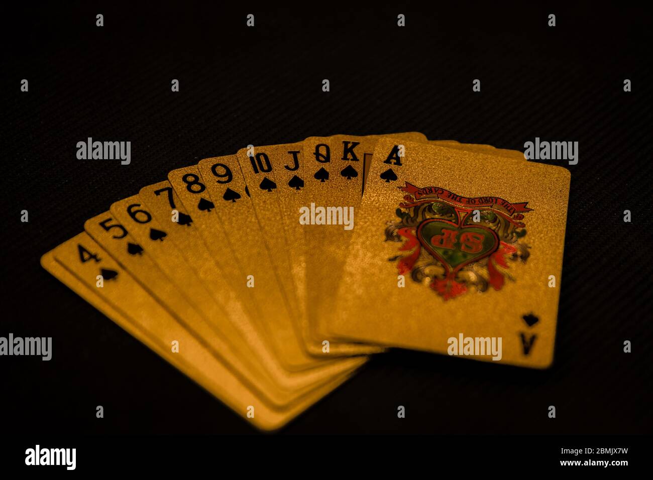 Spades from a deck of cards Stock Photo Alamy