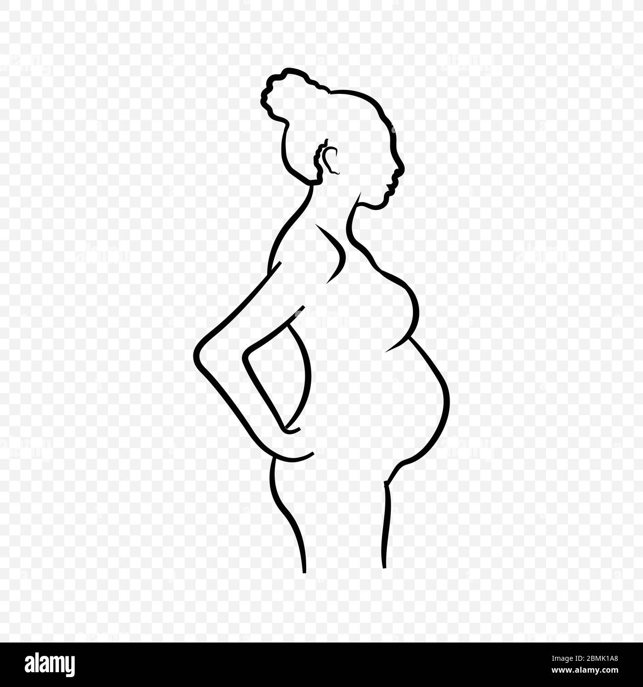 Pregnant stomach sign Black and White Stock Photos & Images - Alamy