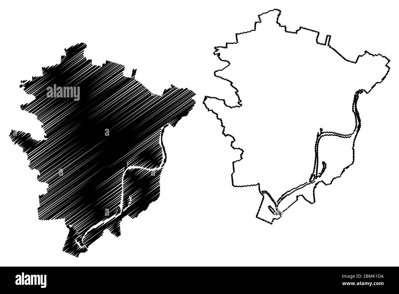 Chernihiv City (Ukraine) map vector illustration, scribble sketch City of Chernigov map Stock Vector