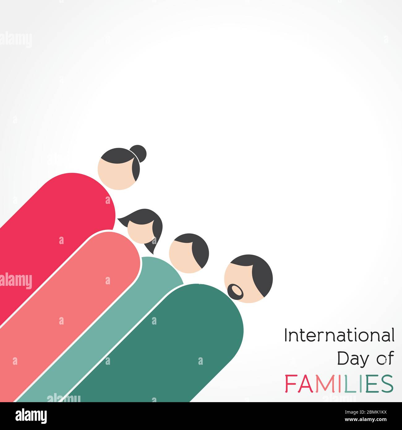 Illustration of International Day of Families. Concept of a family of 4 ...