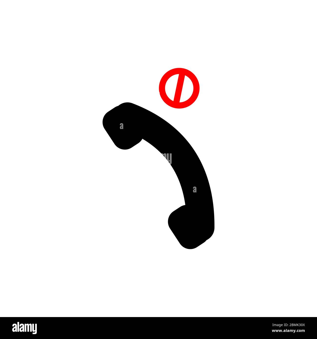 no telephone vector graphic design illustration Stock Vector