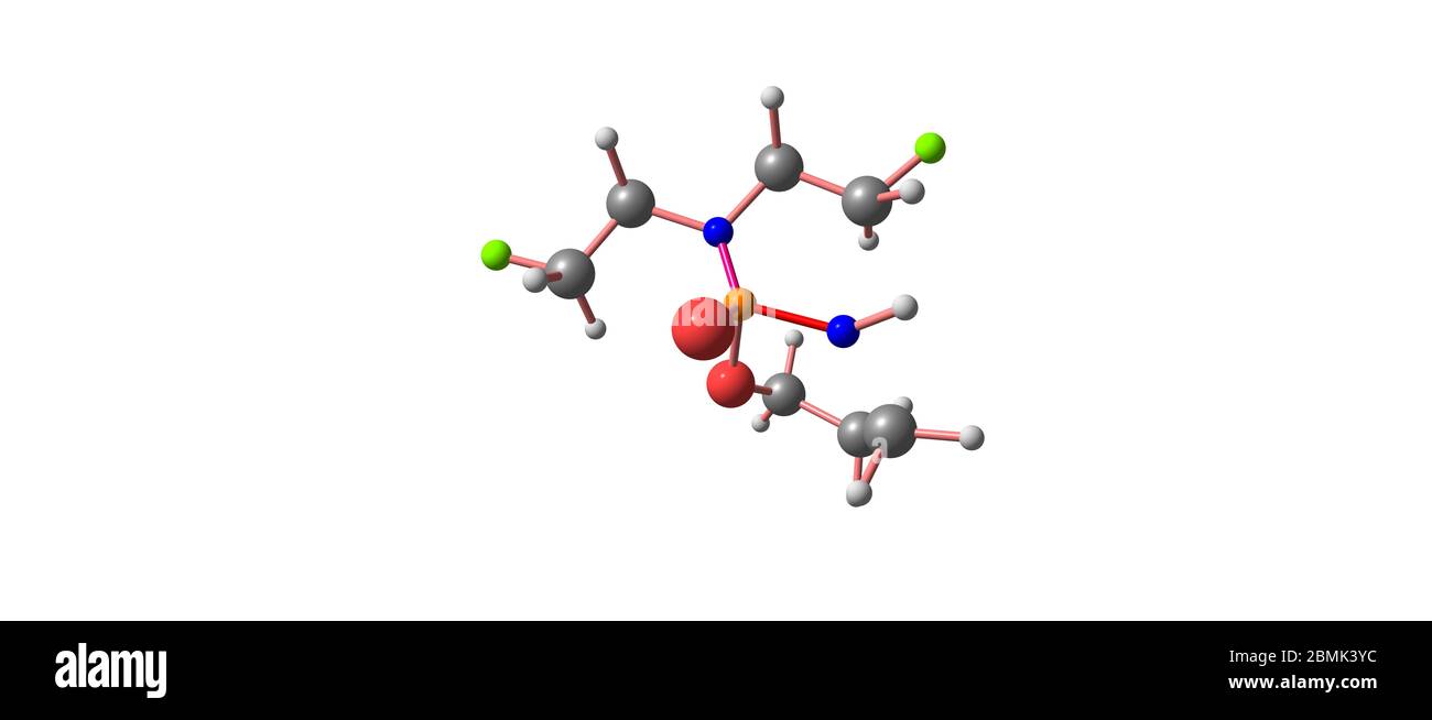 Cyclophosphamide or cytophosphane is a medication used as chemotherapy and to suppress the immune system. 3d illustration Stock Photo