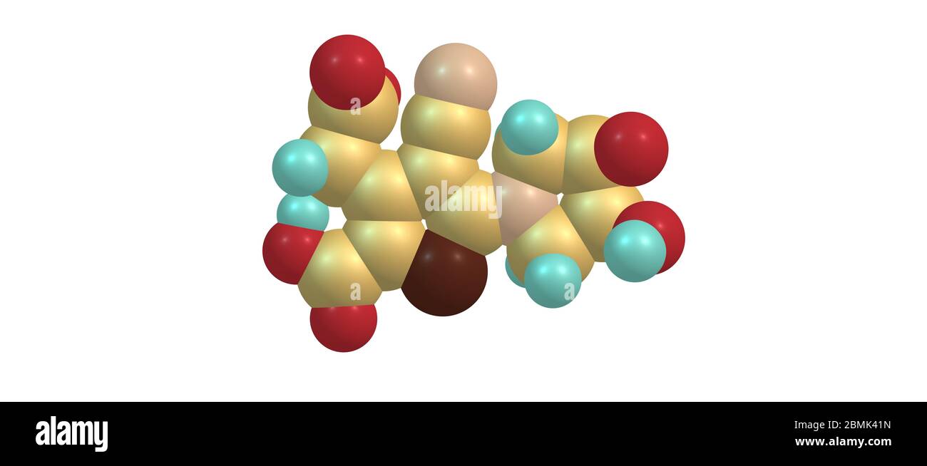 Ranelic acid is an organic acid capable of chelating metal cations. 3d illustration Stock Photo