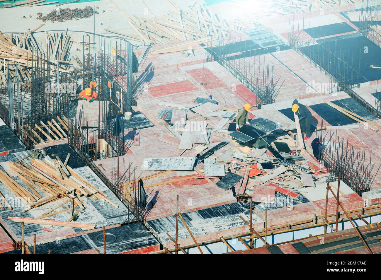 The construction workers are at work Stock Photo - Alamy