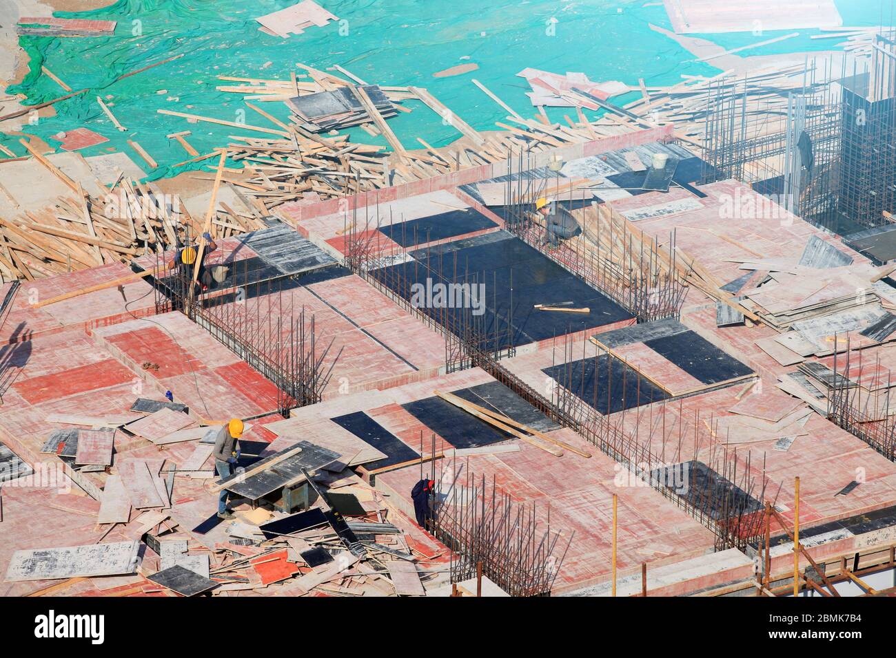 The construction workers are at work Stock Photo - Alamy