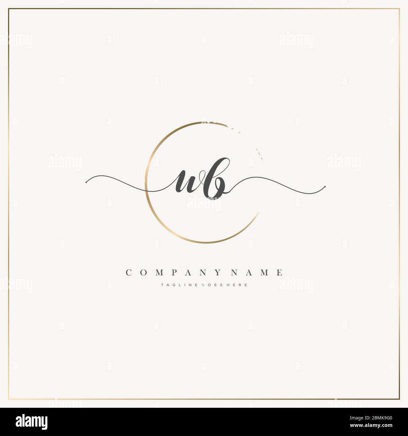 Initial Letter B handwriting logo hand drawn template vector, logo for ...