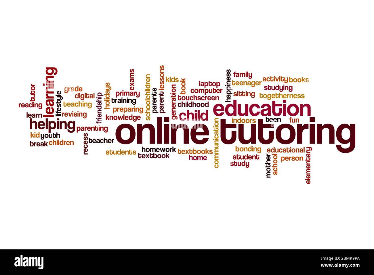 Online tutoring word cloud concept on white background Stock Photo Alamy