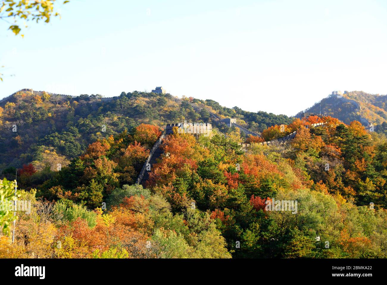 The Great Wall of China is in autumn Stock Photo