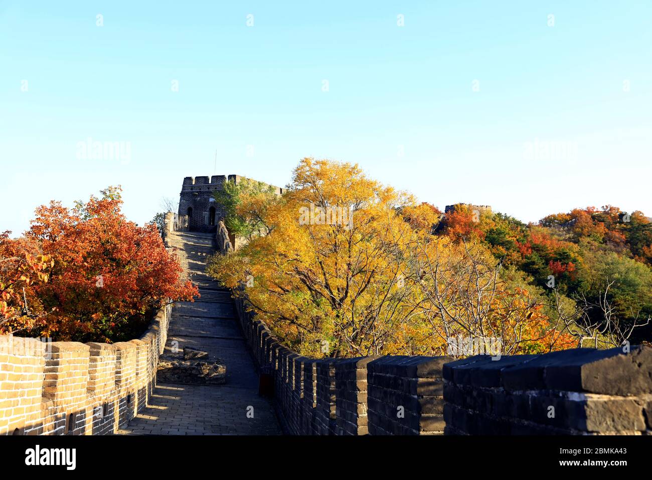 The Great Wall of China is in autumn Stock Photo