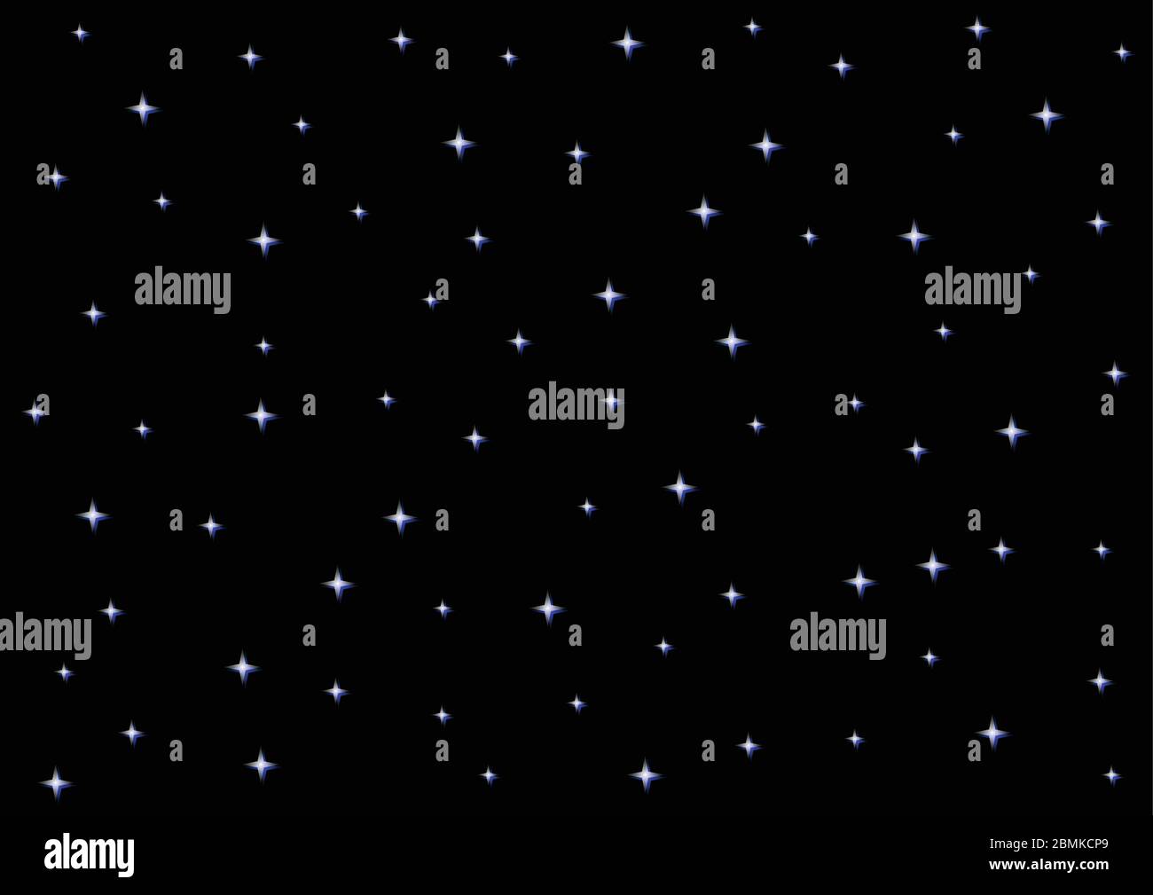 Starry Night Sky on Black Background Vector Illustration Stock Vector ...