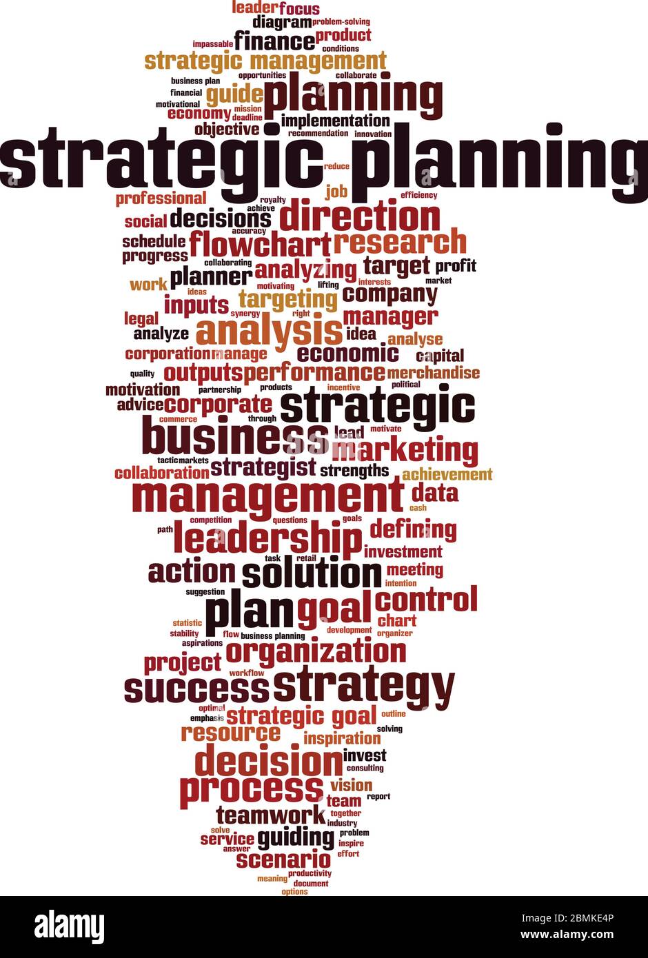 Strategic planning word cloud concept. Collage made of words about