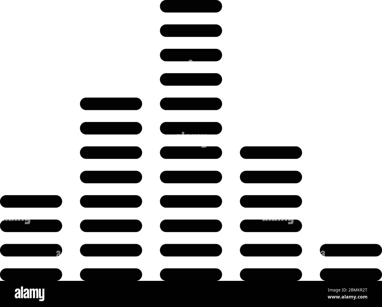 Equalizer columns icon. Outline equalizer columns vector icon for web ...