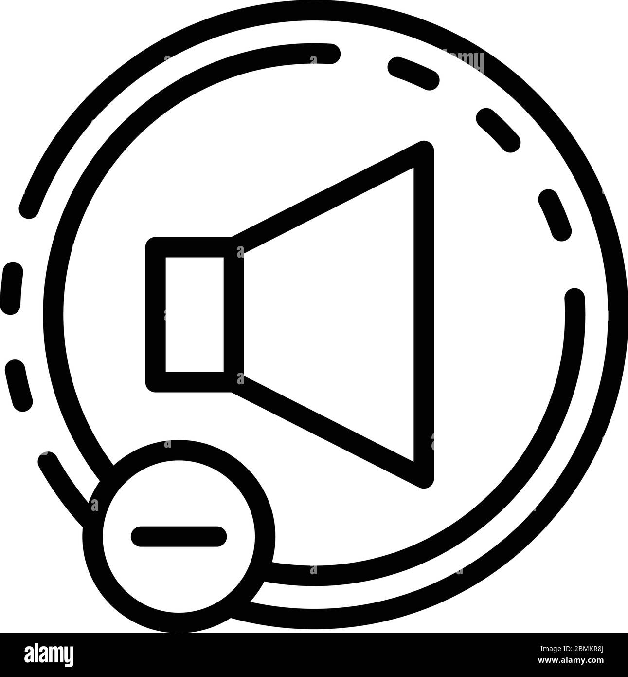 Volume down sign icon, outline style Stock Vector Image & Art - Alamy