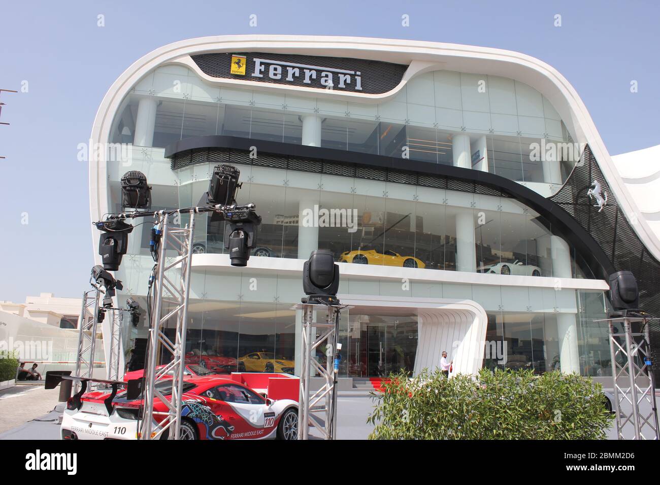 New official Ferrari dealer showroom in Dubai, United Arab Emirates