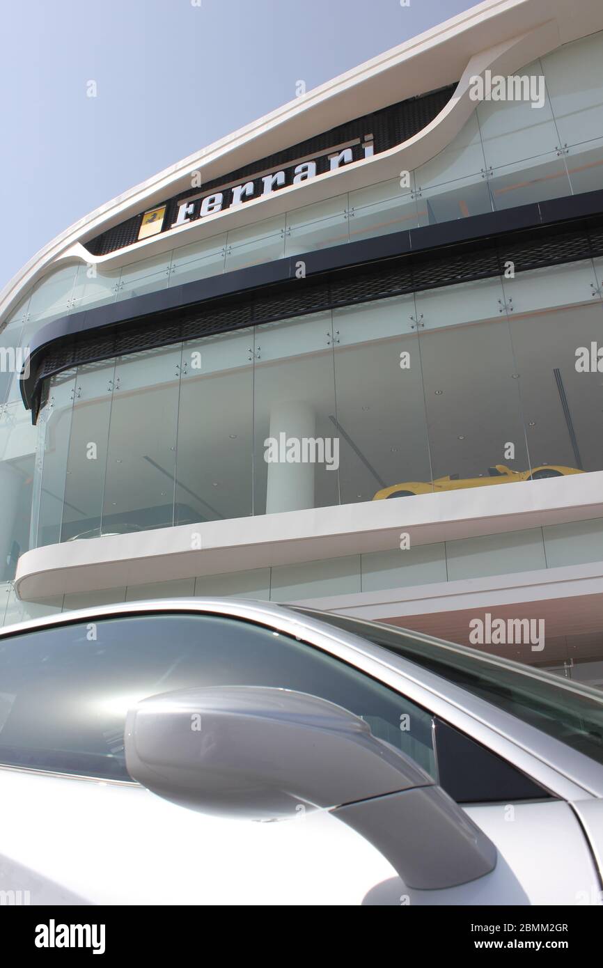 New official Ferrari dealer showroom in Dubai, United Arab Emirates