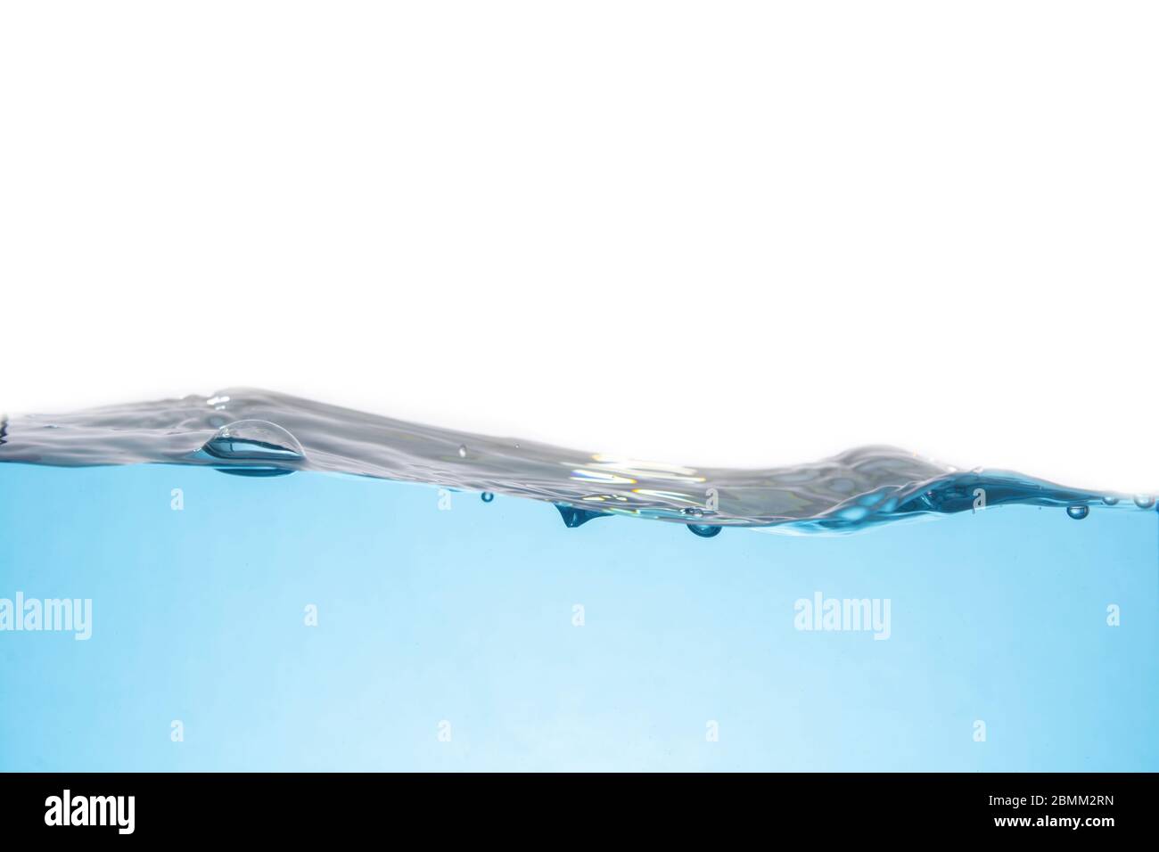 Clean light blue water wave isolated on white background Stock Photo ...