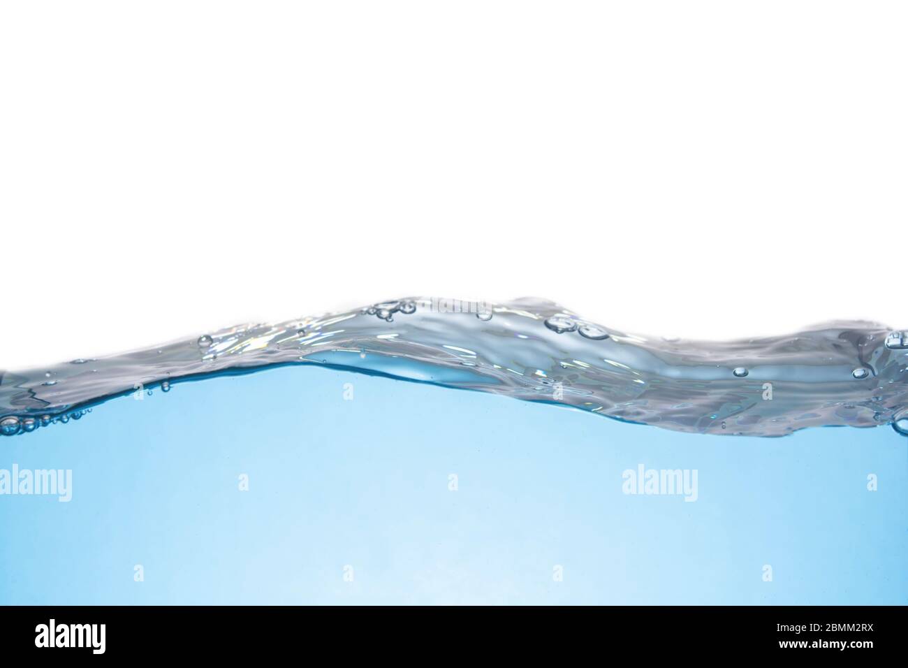Clean light blue water wave isolated on white background Stock Photo ...