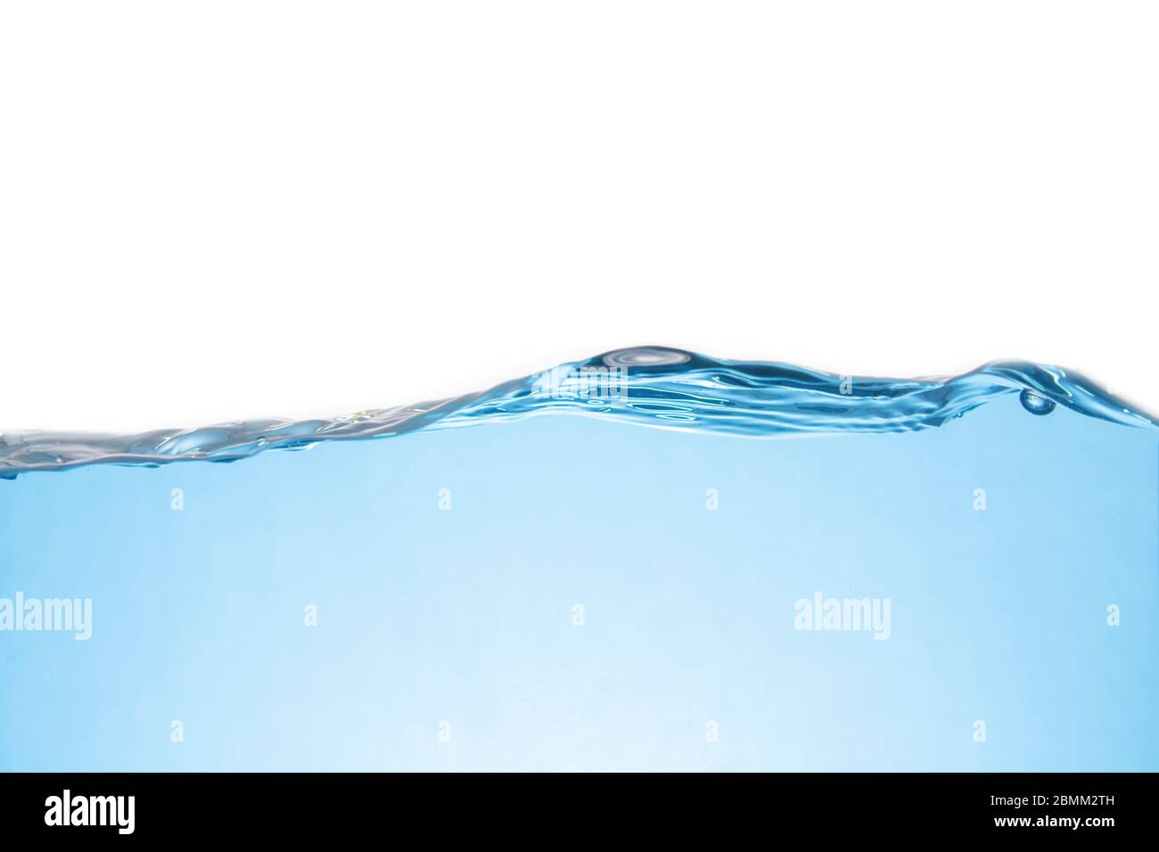 Clean light blue water wave isolated on white background Stock Photo ...
