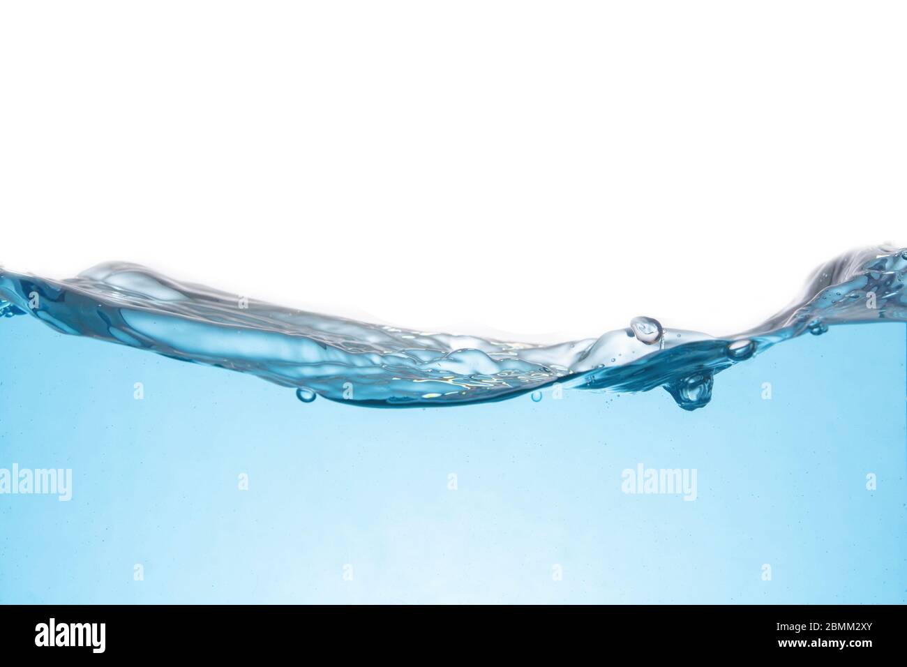 Clean light blue water wave isolated on white background Stock Photo ...