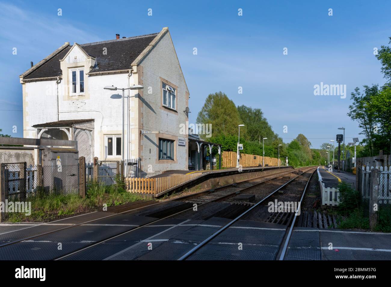 Mottisfont and Dunbridge Railway Station, Dunbridge, Hampshire, England, UK Stock Photo