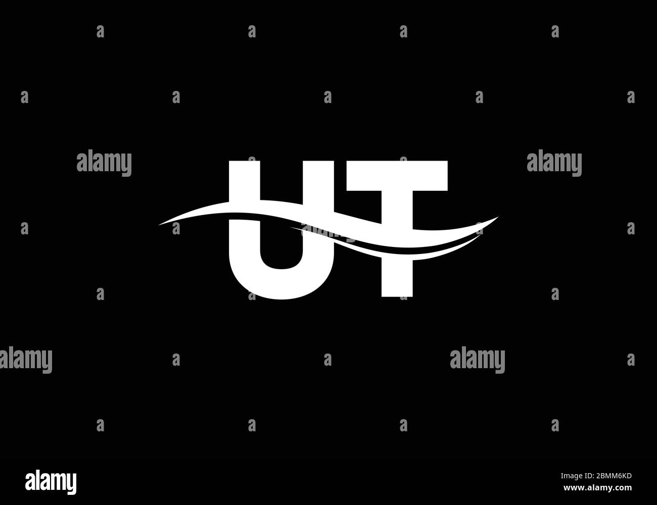 Initial Monogram Letter U T Logo Design Vector Template. Graphic ...