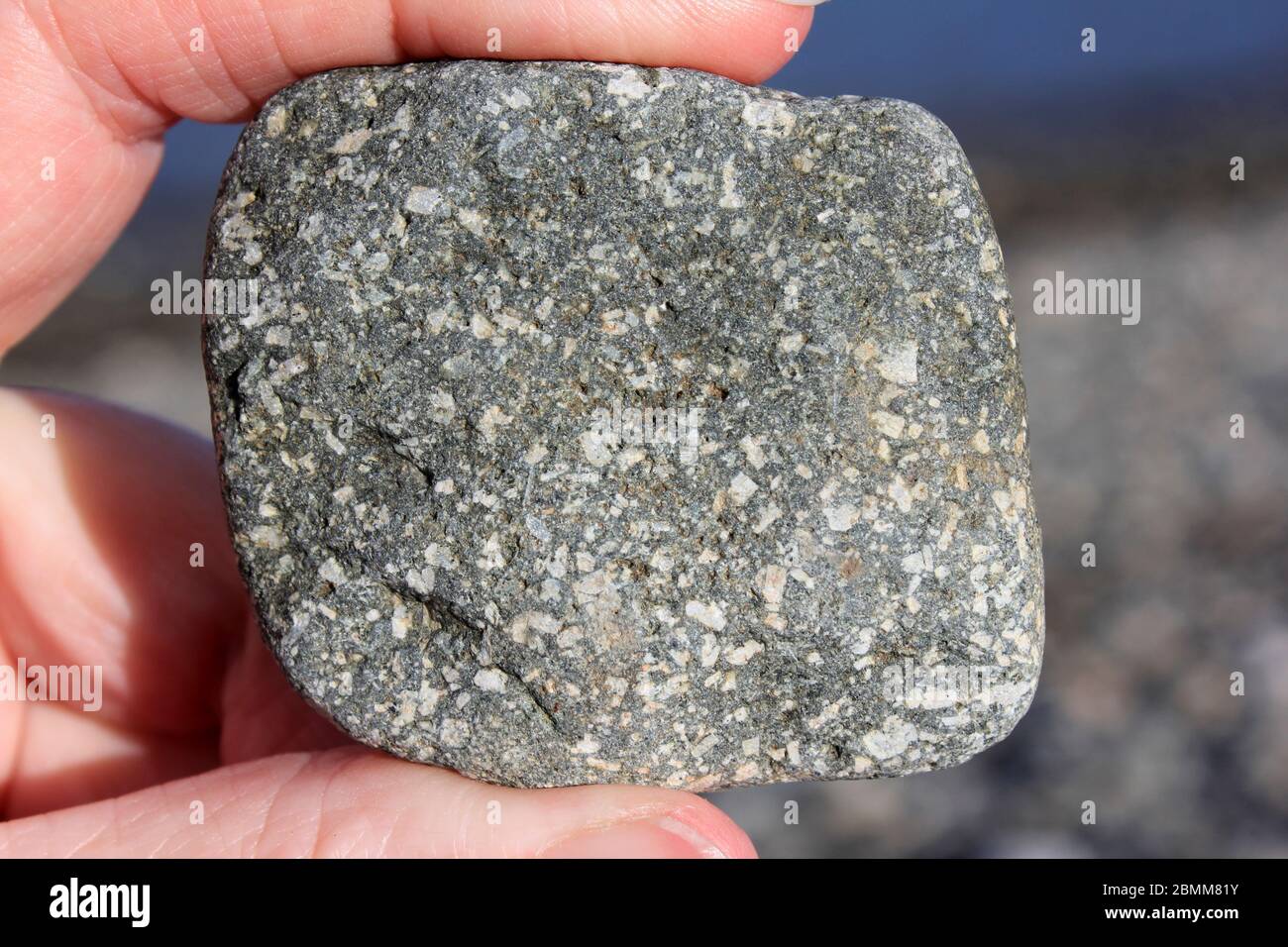 Andesite - an extrusive igneous rock Stock Photo