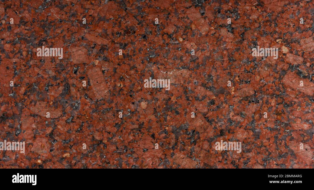 Panoramic red granite surface. Texture background for graphic applications Stock Photo