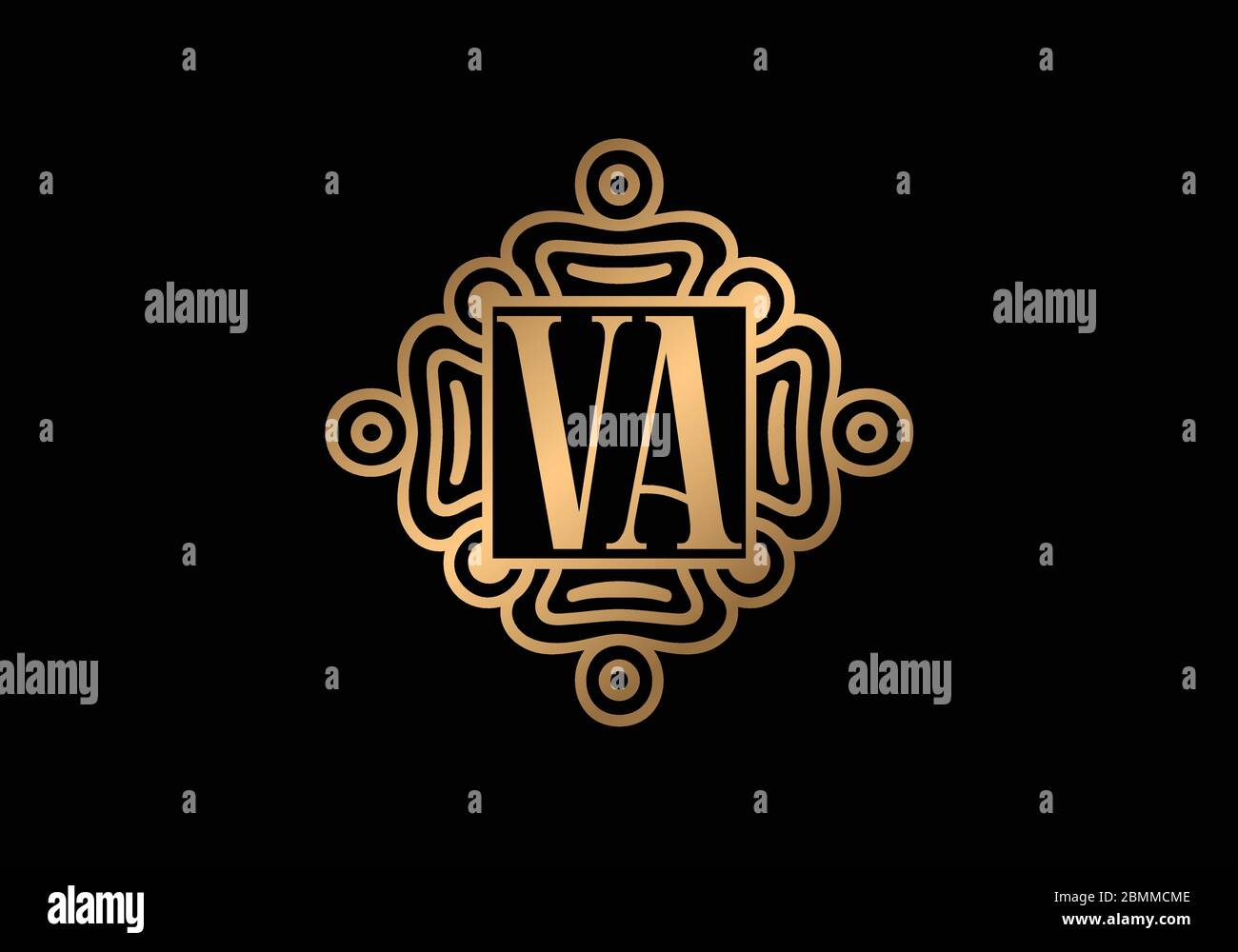 Initial Monogram Letter V A Logo Design Vector Template. Graphic ...