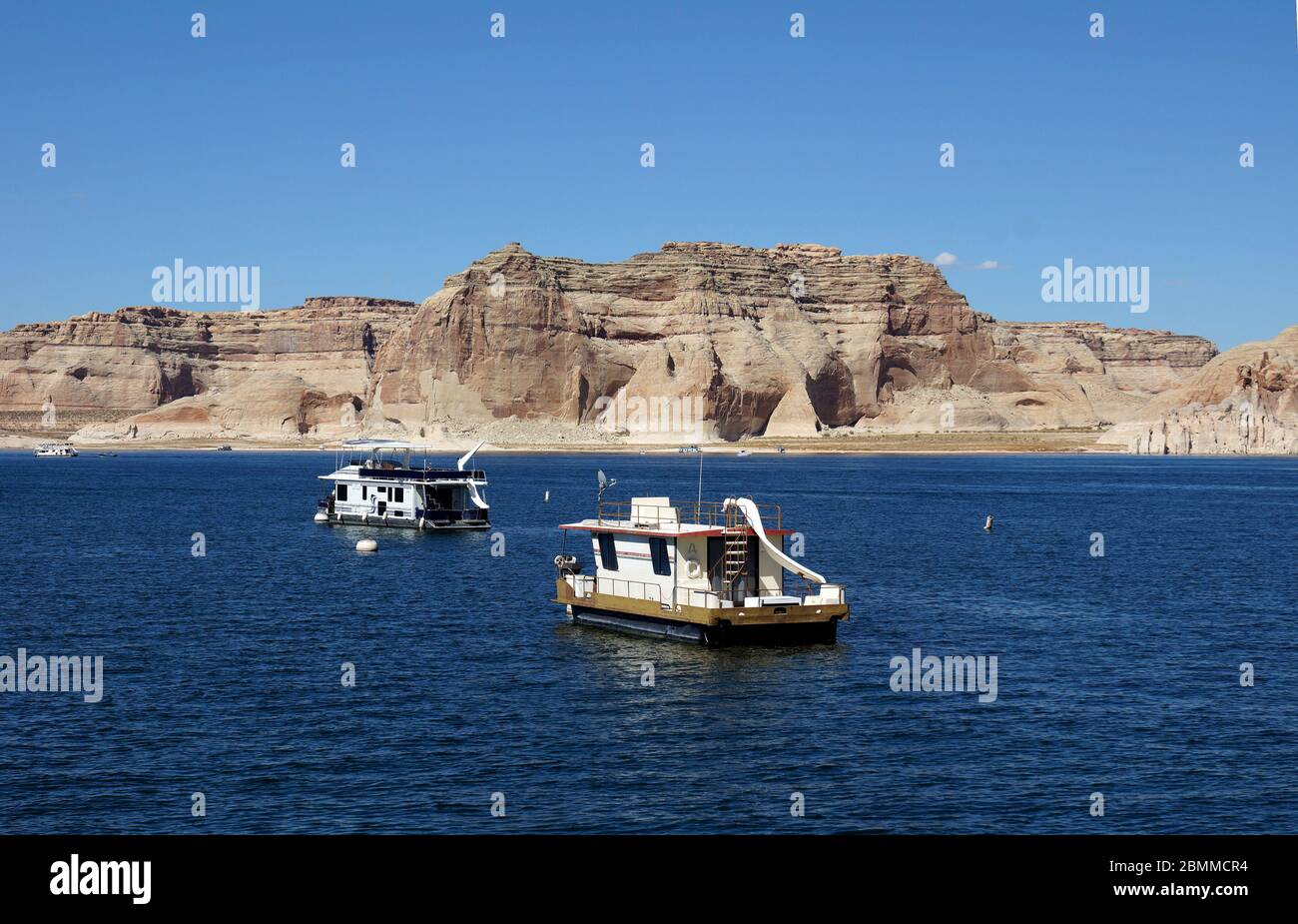 Floating Homes, Lake Powell, Page, AZ Stock Photo Alamy