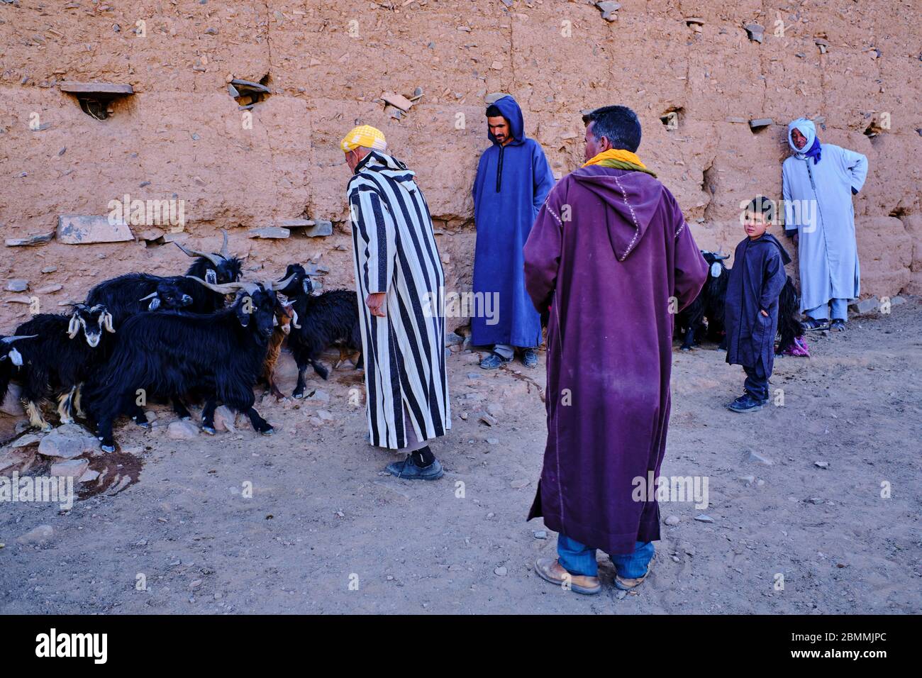 Morocco, High Atlas, Draa valley, Agdz, Thursday souk Stock Photo