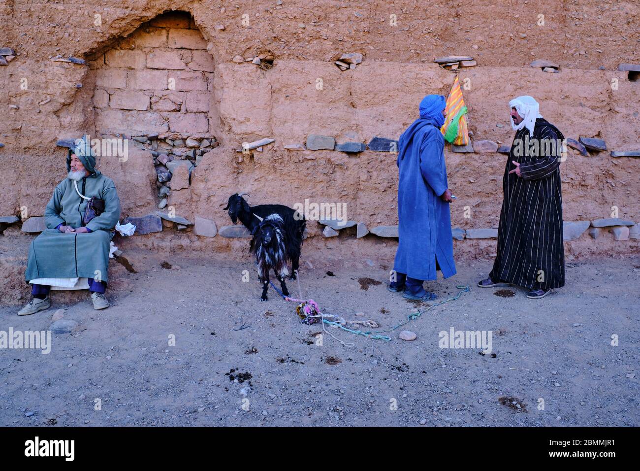 Morocco, High Atlas, Draa valley, Agdz, Thursday souk Stock Photo