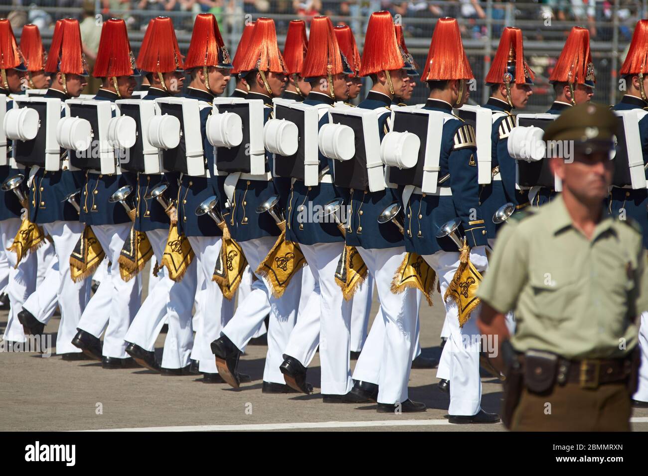 Members of the Chilean Army march past during the annual military ...