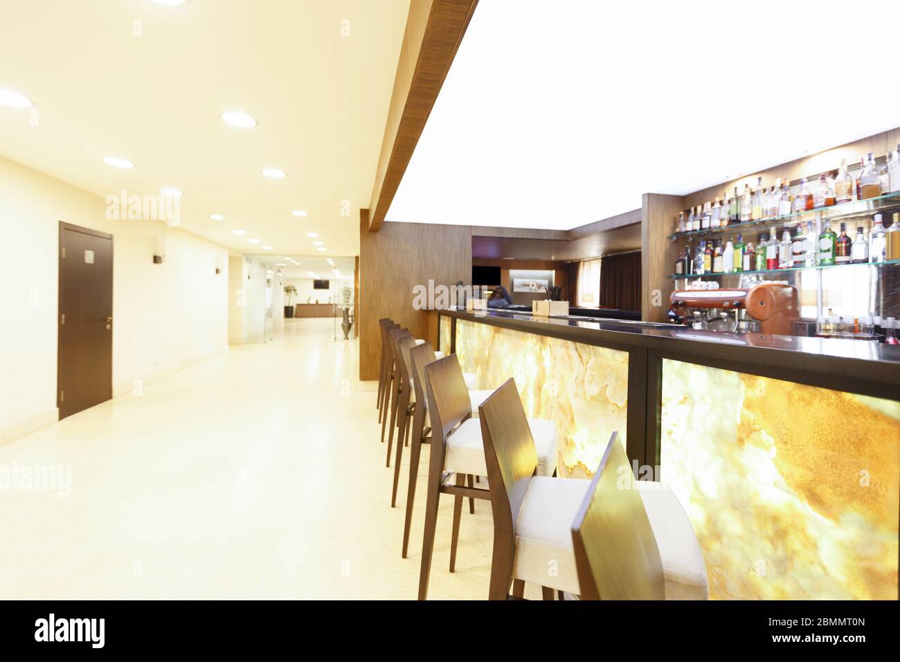 Modern bar counter in hotel hi-res stock photography and images - Alamy