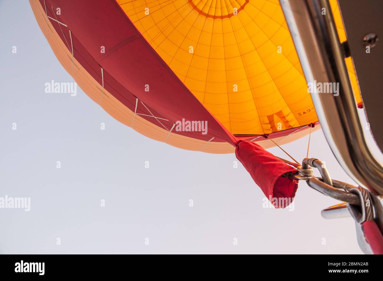 abstract inside view of a hot air ballon in morocco Stock Photo