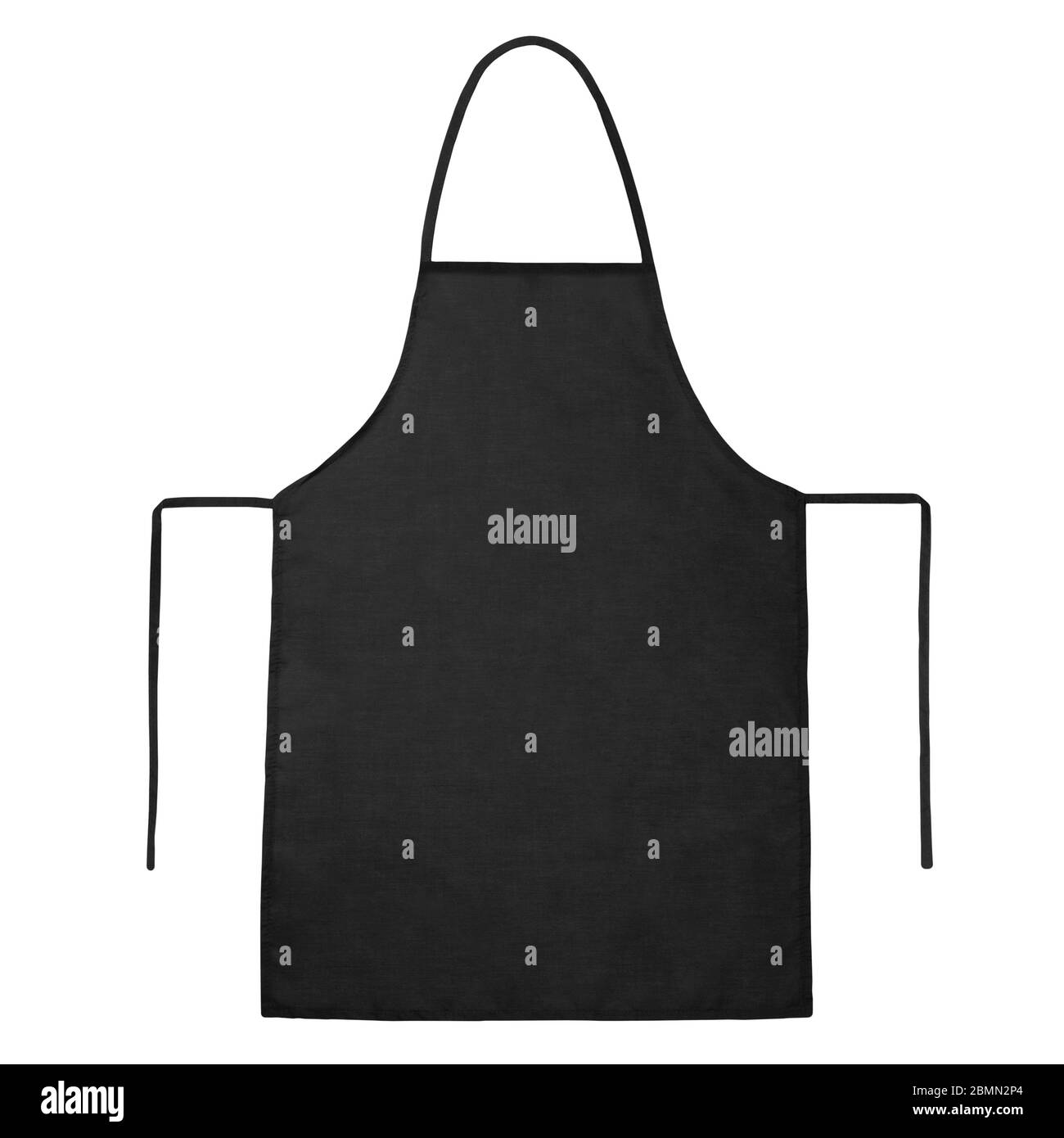 Blank black apron isolated on white background Stock Photo - Alamy