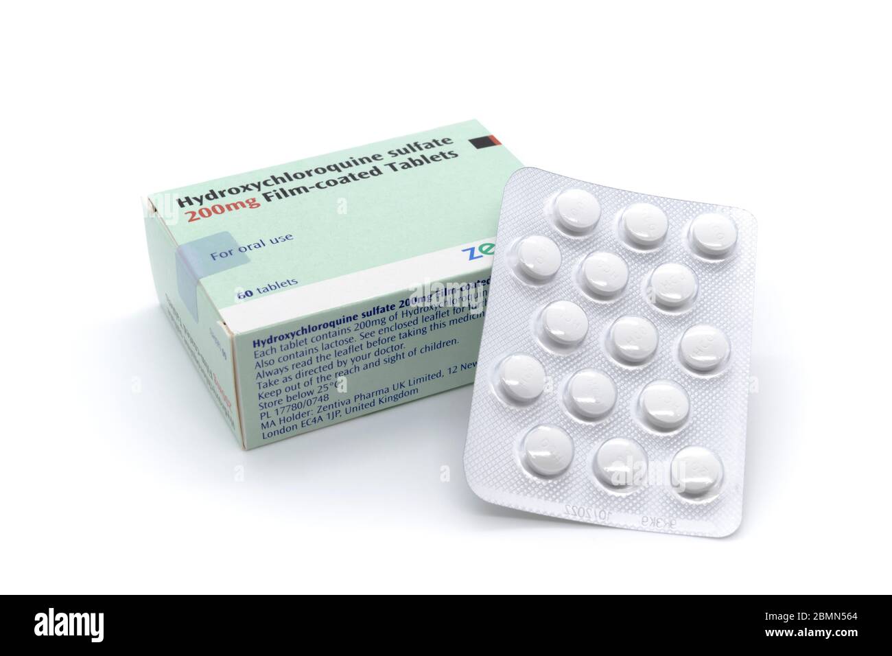 Hydroxychloroquine 200mg tablets Hydroxychloroquine tablets formerly Plaquenil tablets possible COVID19 treatment plan Stock Photo