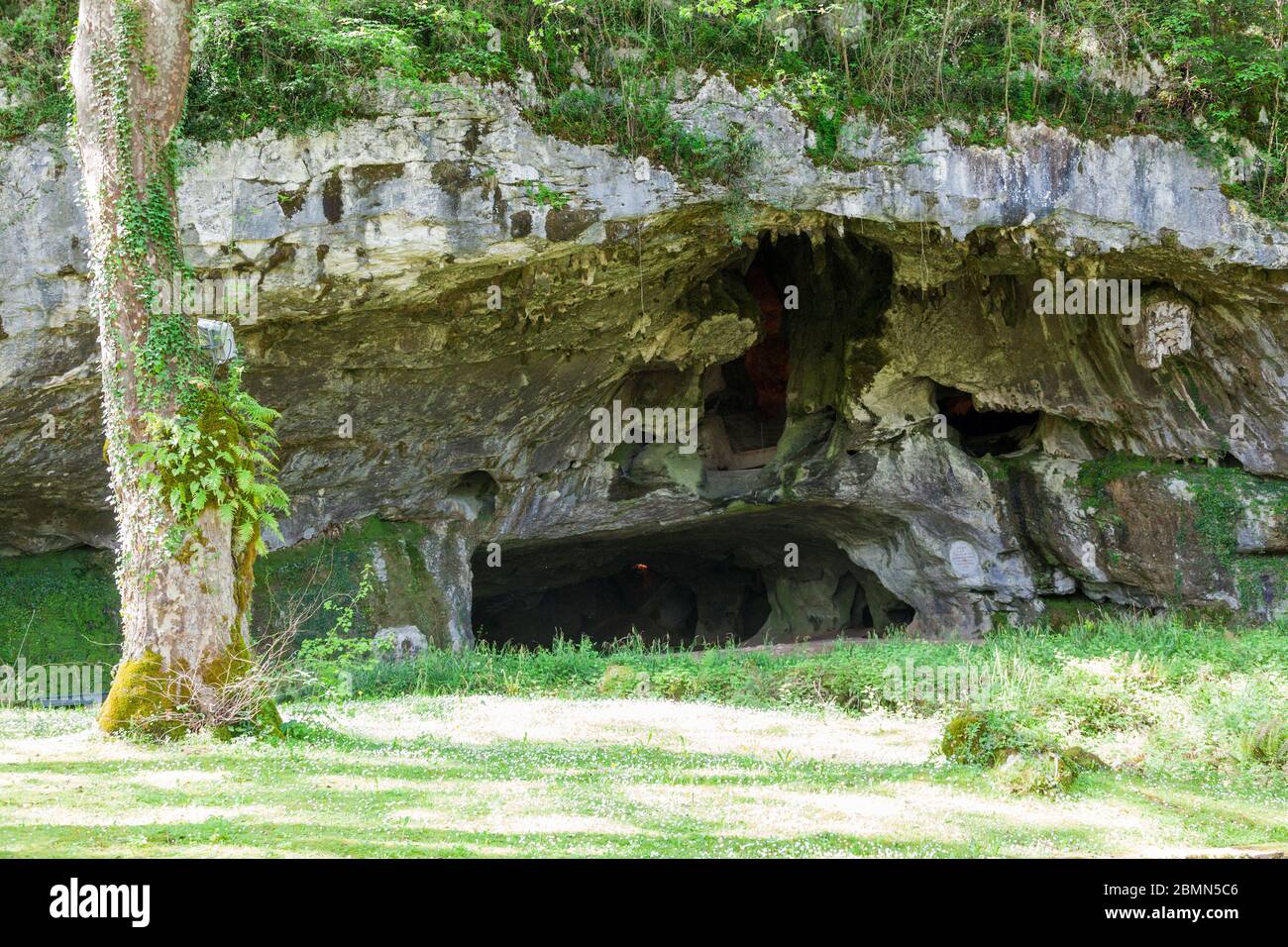 Caves of Sare, a basque village in Labourd, south of France. From the Neolithic to the Bronze Age the cave of Lezea (one of the most important of the Stock Photo