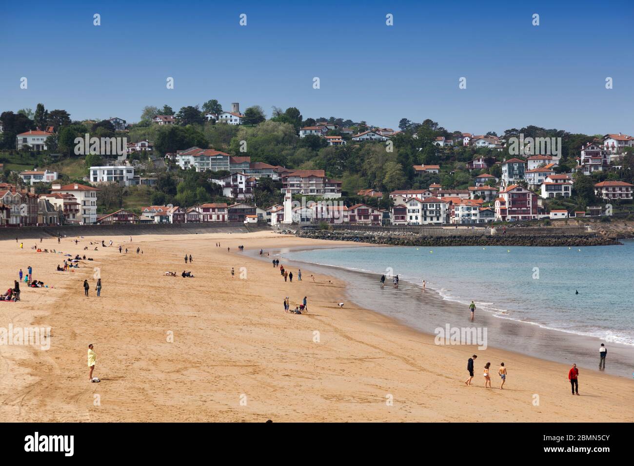 Saint Jean de Luz beach, located in the south of France Stock Photo