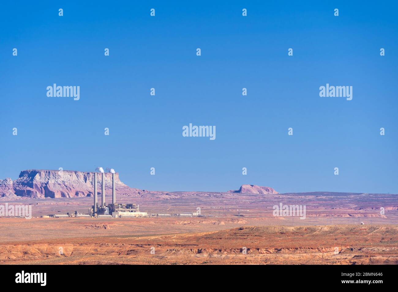 Power plant Generating Station Electricity with colorado river and lake