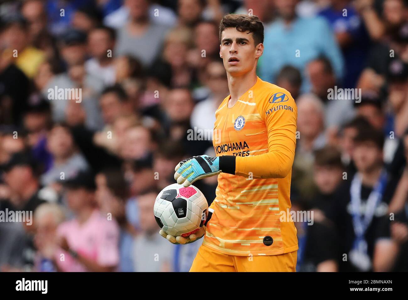 Kepa Arrizabalaga Of Chelsea In Action During The Premier League Match Between Chelsea And Leicester City At Stamford Bridge Final Score Chelsea 1 1 Leicester Stock Photo Alamy