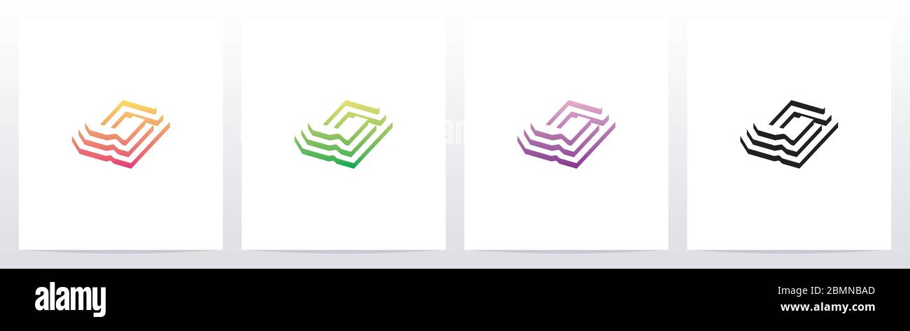 Steps On Letter Logo Design G Stock Vector