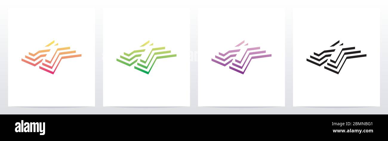 Steps On Letter Logo Design K Stock Vector